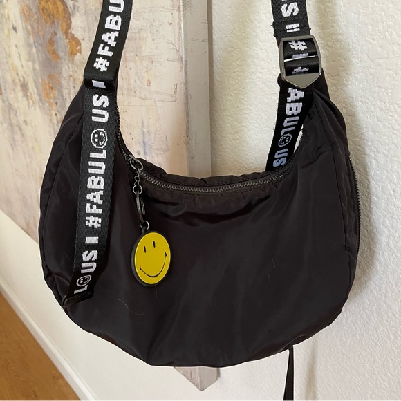 Zara X Smiley Happy Collection Black Crossbody Bag - Picture 3 of 11